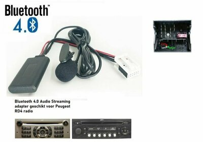 Citroen C2 C3 C4 C5 C6 C8 Berlingo Jumpy RD4 Bluetooth Carkit Bellen Muziek Streaming Module Adapter Aux 